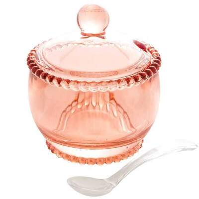 Aucareiro Wolff Pearl cristal rosa com colher