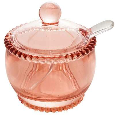 Aucareiro Wolff Pearl cristal rosa com colher