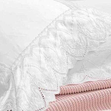 Almofada Rolinho Trussardi Ducale Branco 600 Fios