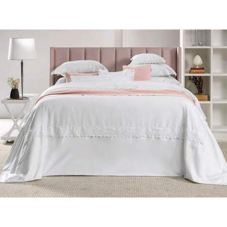 Jogo de Cama King Trussardi Ducale 600 Fios Branco