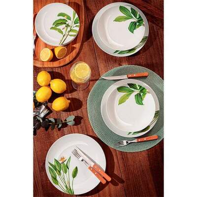Jogo de Jantar e Ch Tramontina Graziela 20 peas Porcelana Decorada