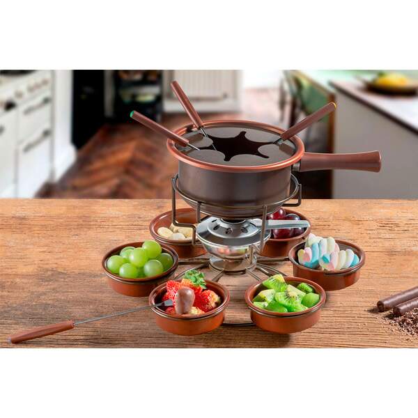 Fondue Giratório Aspen Chocolate Forma Inox 16 Peças