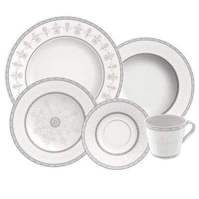 Jogo de Jantar e Ch Tramontina Gabrielle 20 peas Porcelana Decorada