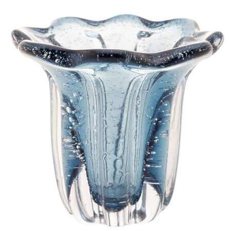 Vaso Vidro Italy Azul 18x18,5cm Wolff