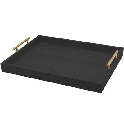 Bandeja Decorativa com Ala de Metal Paramount 48cm