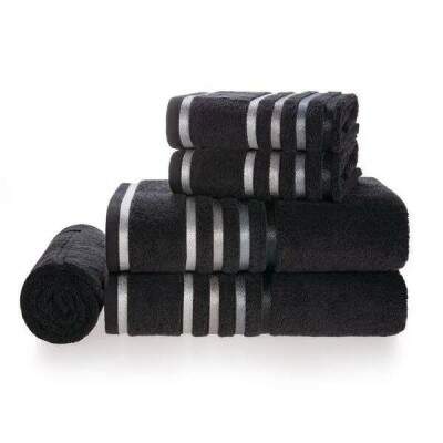 Jogo de banho Karsten Lumina 5 peas Preto e Cinza