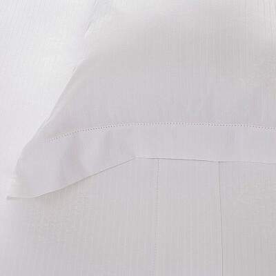 Jogo de Cama Queen Buddemeyer Damask Stripes Branco 300 Fios 