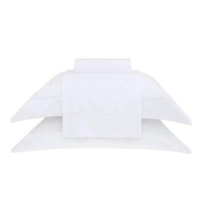 Jogo de Cama Queen Buddemeyer Damask Stripes Branco 300 Fios 