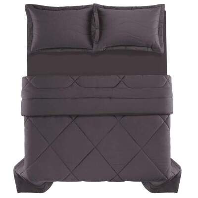 Edredom King Trussardi Grasso Chumbo 300 Fios 100% Algodo Egpcio