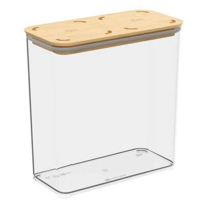 Pote Hermtico Coza Modo com Tampa em Bambu 2,7L Cristal