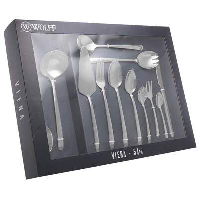 Faqueiro Wolff Viena 54 Peas Ao Inox