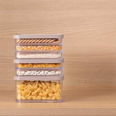 Pote Coza Clear Trio 840ml cinza