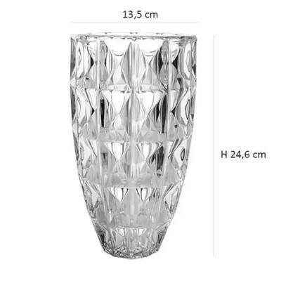 Vaso Adely Aquamarine 13,5cm x 24,6cm Vidro Transparente