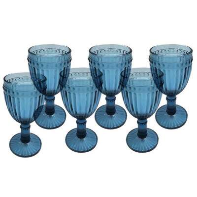 Jogo de 6 Taas de Vinho Incasa 230ml Azul