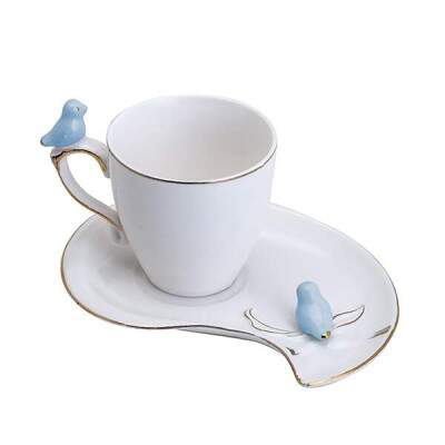 Jogo 6 Xcaras de Caf e Pires Wolff Cute Birds Design Plate 90ml
