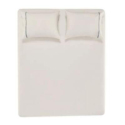 Jogo de cama Casal 3 peas Karsten Noah Branco/Jeans 100% algodo