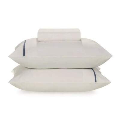Jogo de cama Casal 3 peas Karsten Noah Branco/Jeans 100% algodo