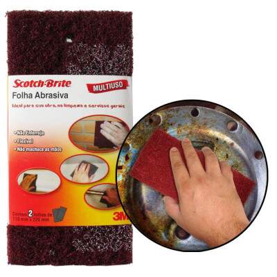 Folha abrasiva 3M Scotch-Brite grossa 2 peas