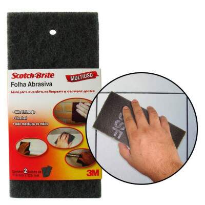 Folha abrasiva 3M Scotch-Brite fina 2 peas