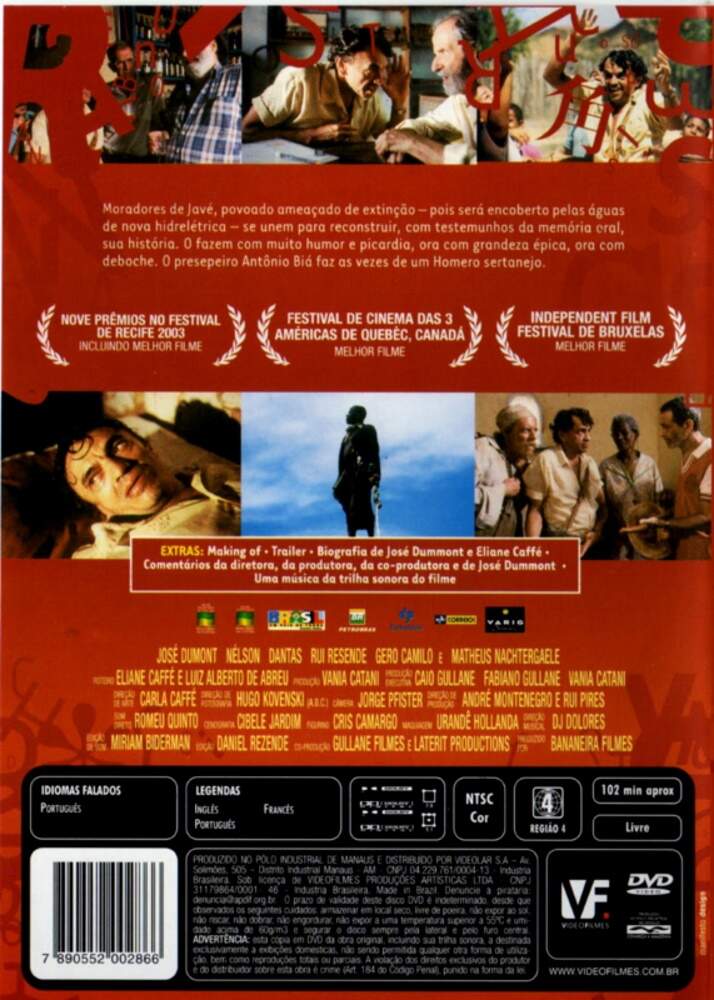Narradores de Javé ( de Eliane Caffé ) FilmEarte Filmes Raros para Colecionadores e Cinéfilos Narradores de Javé ( de Eliane Caffé ) FilmEarte Filmes Raros para Colecionadores e Cinéfilos