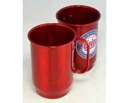 CANECA DE ALUM�NIO VERMELHA 550ML