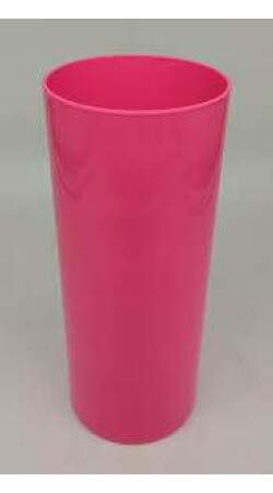 Copo Long Drink em Polmero para Sublimao 320ml - Rosa Neon (Sublimtico)