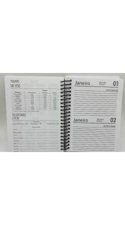 Agenda Datada com Capa Pet e Marca Pginas 14x19 cm para Sublimao