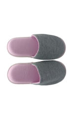 Pantufa Adulto Rosa com Cinza