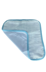 Paninho de Boca Branco com Detalhes Azul - 35x35