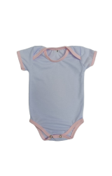Body na Cor Branca com Detalhes Rosa - Rn