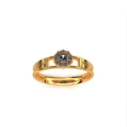 Anel de Formatura em Ouro 18k - Comissrio de Bordo - Aurora