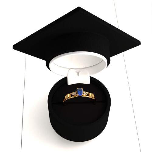 Anel de Formatura em Ouro 18k - Engenharia de Software - Octogonal
