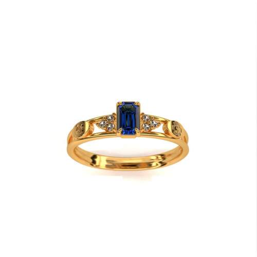 Anel de Formatura em Ouro 18k - Engenharia de Software - Octogonal