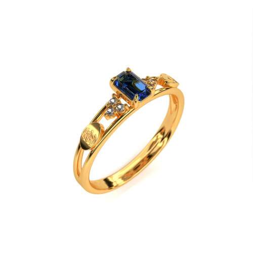 Anel de Formatura em Ouro 18k - Engenharia de Software - Octogonal