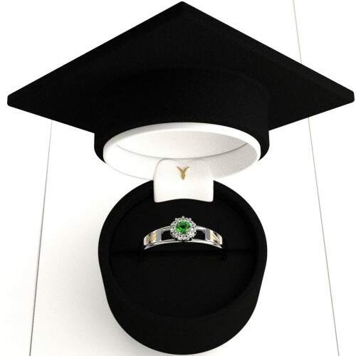 Anel de Formatura em Prata 925 - Barbearia - Aurora