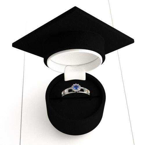 Anel de Formatura em Prata 925 - Controlador de Trfego Areo - Aurora