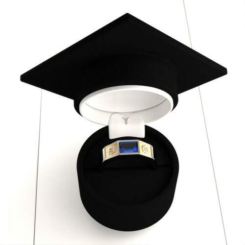 Anel de Formatura em Prata 925 - Engenharia de Telecomunicao - Atlas