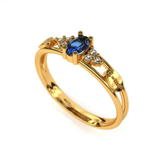 Anel de Formatura em Ouro 18k - Fsica - Oval