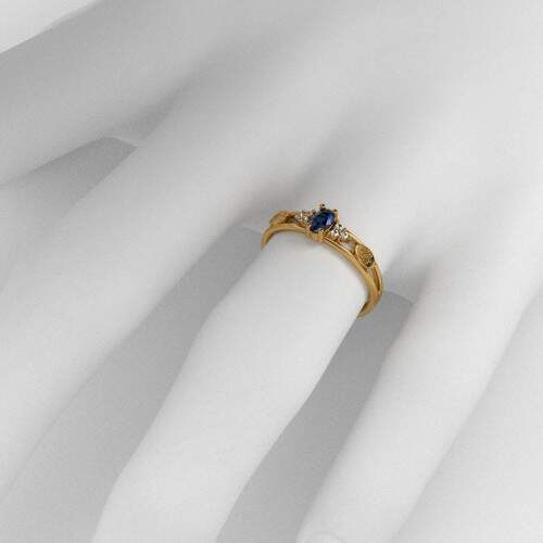 Anel de Formatura em Ouro 18k - Fsica - Oval