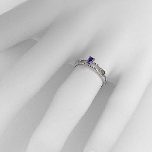 Anel de Formatura em Prata 925 - Histria - Gota