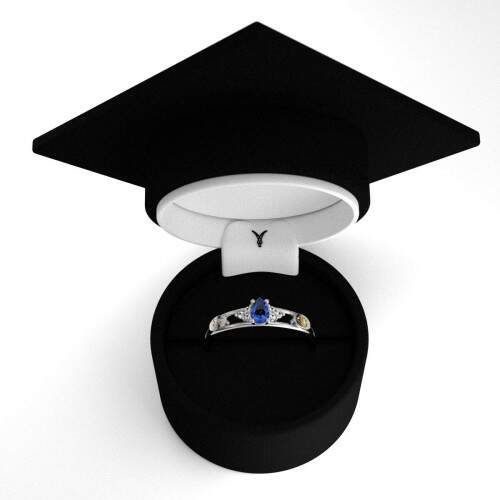 Anel de Formatura em Prata 925 - Engenharia Civil - Orvlia