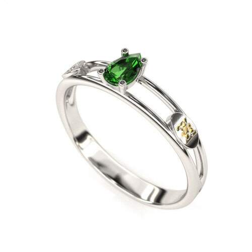 Anel de Formatura em Prata 925 - Zootecnia - Gota