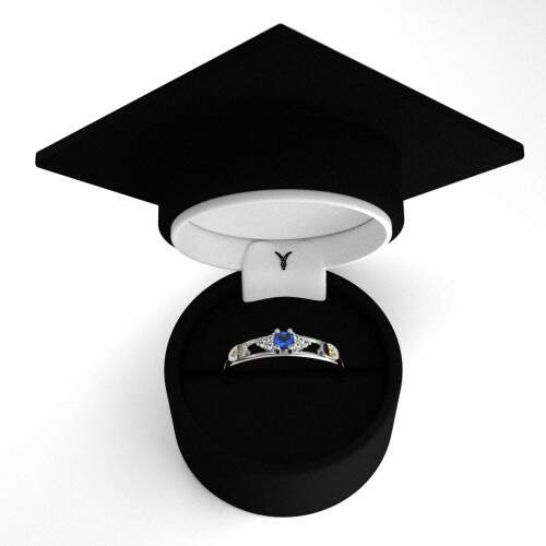 Anel de Formatura em Prata 925 - Rdio Comunicao Social - Redondo
