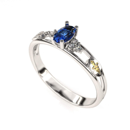 Anel de Formatura em Prata 925 - Psicanlise - Oval