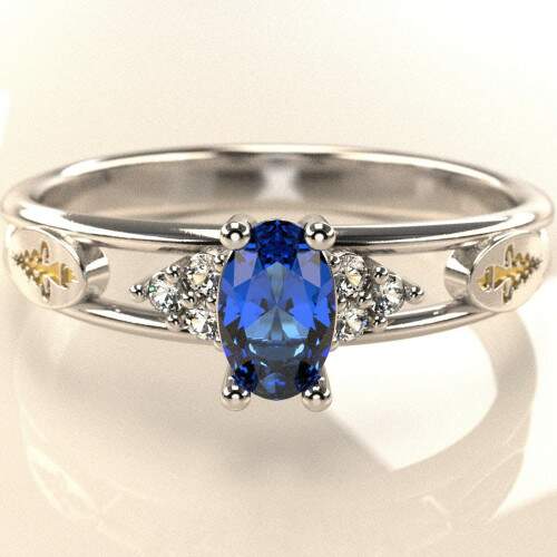 Anel de Formatura em Prata 925 - Psicanlise - Oval