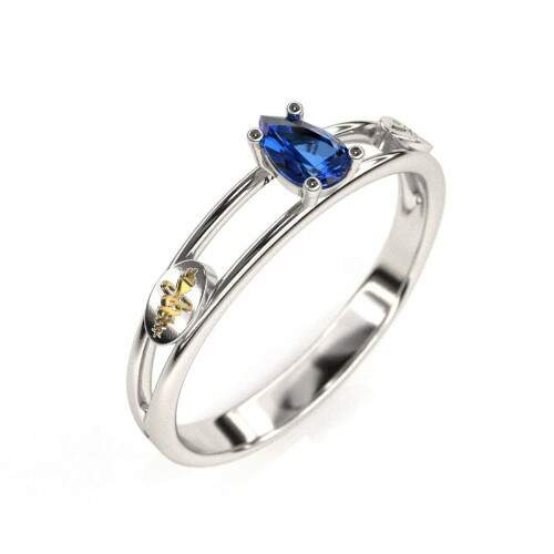 Anel de Formatura em Prata 925 - Psicanlise - Gota
