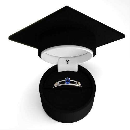 Anel de Formatura em Prata 925 - Matemtica - Gota