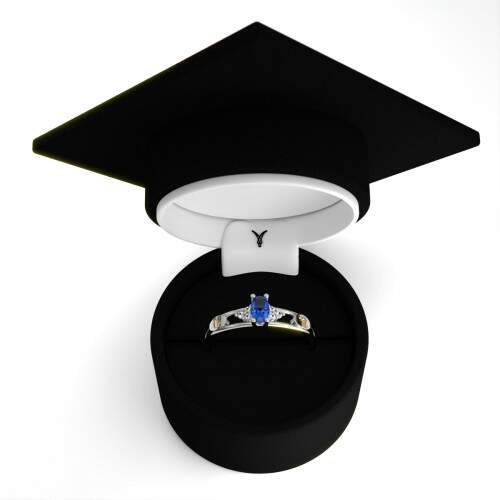 Anel de Formatura em Prata 925 - Logstica - Oval