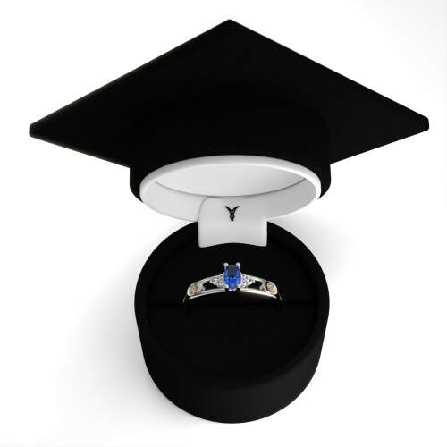 Anel de Formatura em Prata 925 - Licenciatura em Educao do Campo - Oval