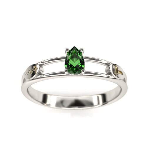 Anel de Formatura em Prata 925 - Prtese Dentria - Gota